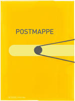 HERLITZ 11394343 Gummizugmappe PP A4 Postmappe transparent gelb