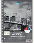 Toppoint Collegeblock DIN A4, Duo kariert+ liniert