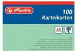 Herlitz Karteikarten, DIN A5, liniert, gr&uuml;n