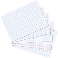 HERLITZ 10621290 Karteikarte A5 kariert wei&szlig; 100er Packung
