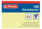 Herlitz Karteikarten A6 100 St&uuml;ck gelb liniert