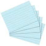Herlitz Karteikarten, DIN A6, liniert, blau, 100 St&uuml;ck