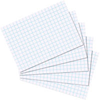 HERLITZ 10621456 Karteikarte A8 kariert wei&szlig; 100er Packung