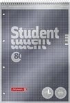 BRUNNEN 1067112 Collegeblock Premium Student Linksh&auml;nder A4 kariert, mit Randlinie