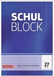 BRUNNEN 1052527 Block &bdquo;Schulblock&ldquo; A4 liniert, mit Randlinie innen und au&szlig;en,