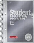 BRUNNEN 1067152 Collegeblock Premium Student A5 5 mm kariert Deckblatt:
