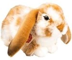Hermann Teddy 93791 Hase 30 cm sitzend hellbraun-wei&szlig; gescheckt