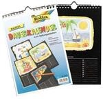 Folia Dauerkalender mit Spiralbindung, schwarz