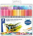 STAEDTLER&reg; 3200 Doppelfasermaler, Etui mit 120 Fasermalern in sortierten Farben