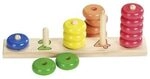 GOKI 58941 Sortierspiel Lerne Z&auml;hlen mit Ringen 27 x 5 x 9,5 cm, Kiefernholz