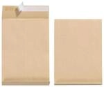 Herlitz Faltentasche B4 130g haftklebend mit 4cm-Seitenfalte braun 25 St&uuml;ck