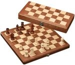 Philos Schachkassette Walnuss gro&szlig;, Feld 42 mm, K&ouml;nigsh&ouml;he 80 mm, Holz