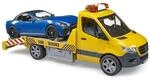 BRUDER&reg; 02675 MB Sprinter Autotransporter mit Light & Sound Modul und Roadster
