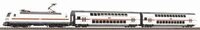 PIKO 57134 H0 Start-Set mit Bettung Personenzug BR 146 mit 2 IC Doppelstockwagen, DB