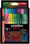 Filzschreiber - STABILO pointMax - ARTY - 24er Pack - mit 24 verschiedenen Farben