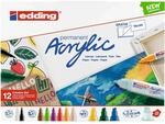 edding Acrylmarker 12er, Kreativ Set Basic Etui