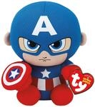 Ty Marvel Avengers Pl&uuml;sch Captain America, 15 cm