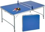 Idena Tischtennisplatte inkl. Netz Schl&auml;ger B&auml;lle 160x80x70cm f&uuml;r Innen & Au&szlig;en