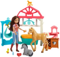 MATTEL HCH37 Spirit Luckys Tierbaby-Pflegestation mit Pony & Fohlen