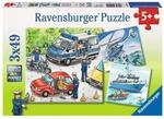 Ravensburger 09221 Kinderpuzzle 3x49 Teile - Polizeieinsatz