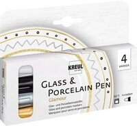 C.KREUL 16431 KREUL Glass & Porcelain Pen 4er Set Glamour