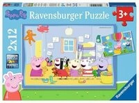 RAVENSBURGER 05574 Kinderpuzzle Peppas Abenteuer 2x12 Teile