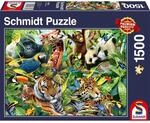Schmidt Spiele Puzzle - Kunterbunte Tierwelt, 1500 Teile