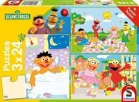 SCHMIDT SPIELE 56457 KINDERPUZZLE 3 x 24 Teile SESAMSTRASSE Sachen machen