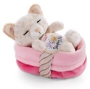 NICI 47892 Sleeping Pets K&auml;tzchen mit Leopardenmuster 12 cm im pink-rosanen