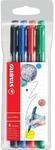 Filzschreiber - STABILO pointMax - 4er Pack - Standardfarben - schwarz,