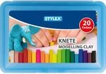 Stylex Knete, 20 Stangen in Kunststoffbox, 6x Neon & 14 Standard, sortiert