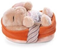 NICI 48708 Kuscheltier Hase karamell 12cm schlafend im K&ouml;rbchen