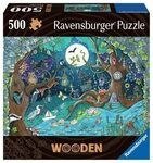 RAVENSBURGER 17516 WOODEN Erwachsenenpuzzle Holzpuzzle 500 Teile Fantasy Figuren im