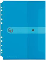 HERLITZ 11292943 Dokumententasche PP A4 zum Abheften transparent blau