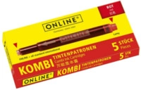 ONLINE 17307/12 Kombipatrone ROT, 5 St&uuml;ck