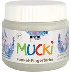 C.KREUL 23124 MUCKI Funkel-Fingerfarbe Drachen-Silber 150 ml