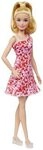 MATTEL HJT02 Barbie Fashionistas-Puppe mit blondem Pferdeschwanz und Blumenkleid