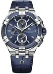 Maurice Lacroix AIKON Chronograph 44 mm Blau Leder AI1018-SS001-432-4
