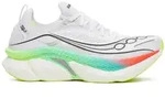 Saucony Laufschuhe Endorphin Elite 3, white/multi - weiss/gelb / 42
