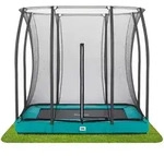 Salta Trampolin Comfort Edition Ground - 214x153cm - Rechteckig Gr&uuml;n - 214x153 cm /