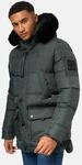 Winter Steppjacke mit abnehmbarer Kapuze "Mironoo" Stone Green M