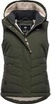 Wasserdichte Steppweste mit abnehmbarer Kapuze "Hesty" Dark Olive22 4XL