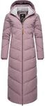 Langer wasserdichter Steppmantel abnehmbarer Kapuze "Rebelka Extralong" Lavender XS
