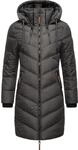 Langer Winter Steppmantel mit Kapuze "Armasa" Anthracite XS