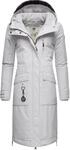Langer wasserdichter Winterparka mit Kapuze "Refutura Remake" Light Grey XS