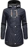 Langer Regenmantel mit Kapuze "Rainy Forest" Navy XXXL