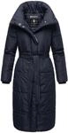 Extralanger Steppmantel mit G&uuml;rtel "Mirenaa" Navy M