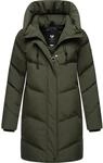 Wasserdichter Winter Steppmantel mit Kapuze "Avelin" Dark Olive M