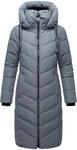 Warmer Steppmantel "Sahnekatzii XIV" Stormy Blue 5XL