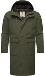 Wasserdichter Wintermantel mit Kapuze "Mr Them Long" Dark Olive M